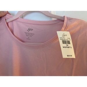 J Jill Pima Cotton Short Sleeve Fitted Tee Parfait Pink Size 1X NWT